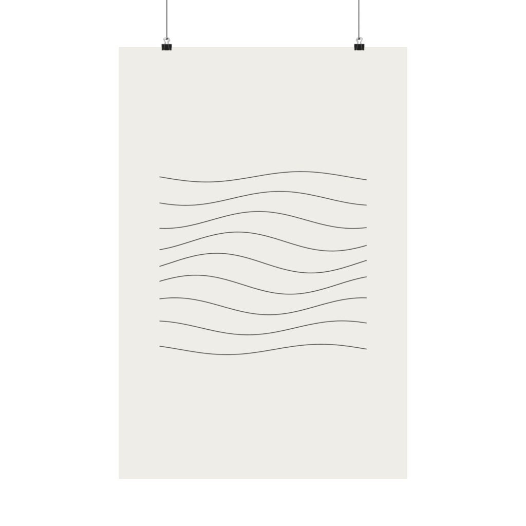 Waves — Minimalist Line Art Print