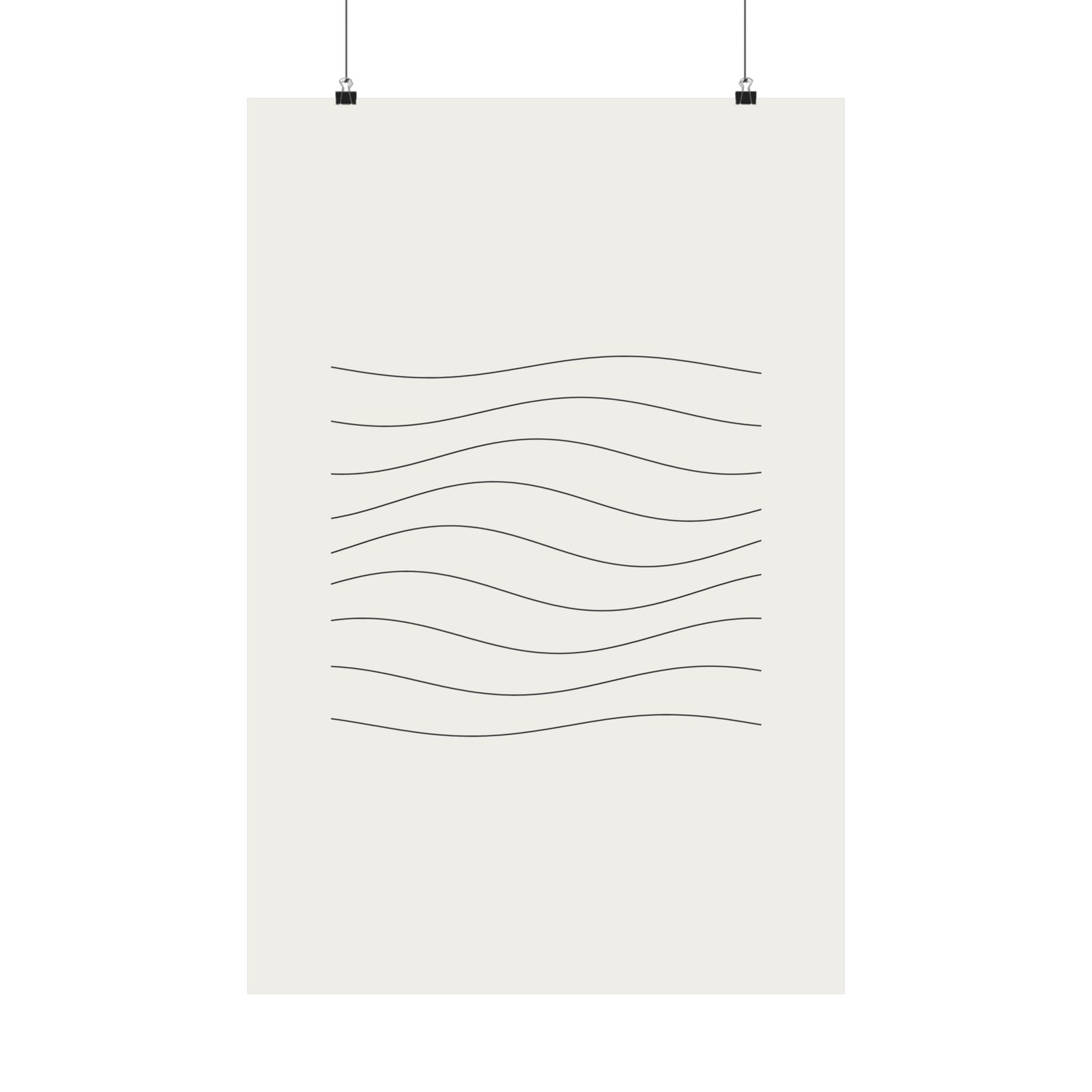 Waves — Minimalist Line Art Print